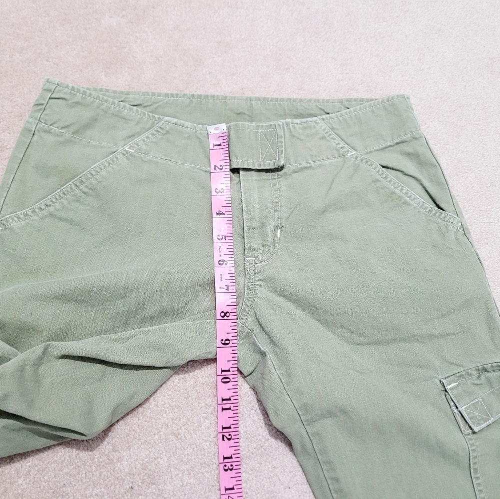Old Navy Cargo Pants Women’s Size 8 Olive Green 100% Cotton Utility Ankle Zip - Picture 8 of 14